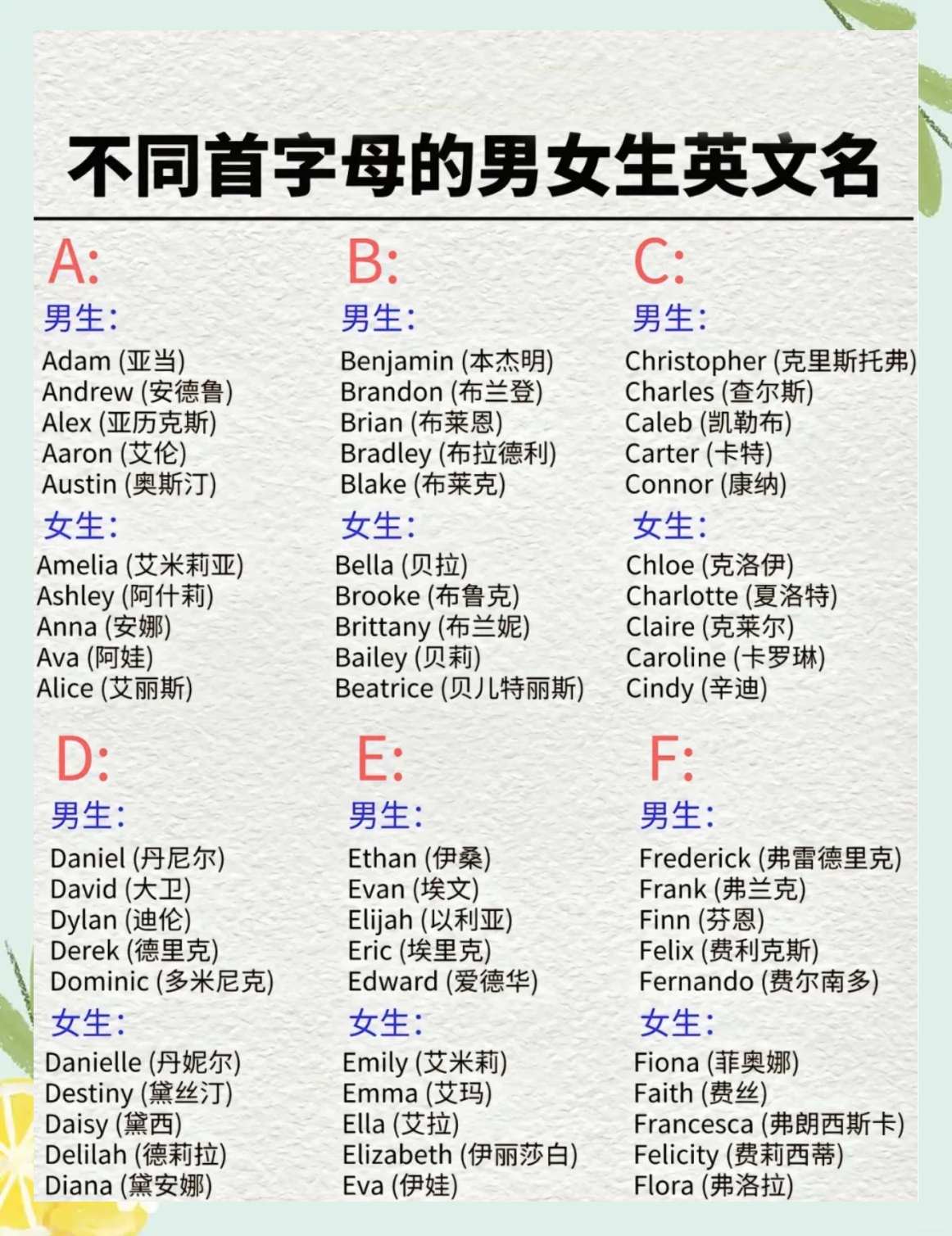 改名英文名(一一改英文名)