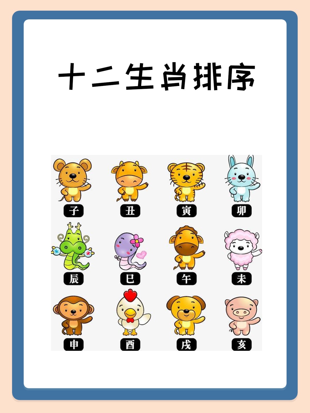 12生肖排行顺序(12生肖排行顺序图片)