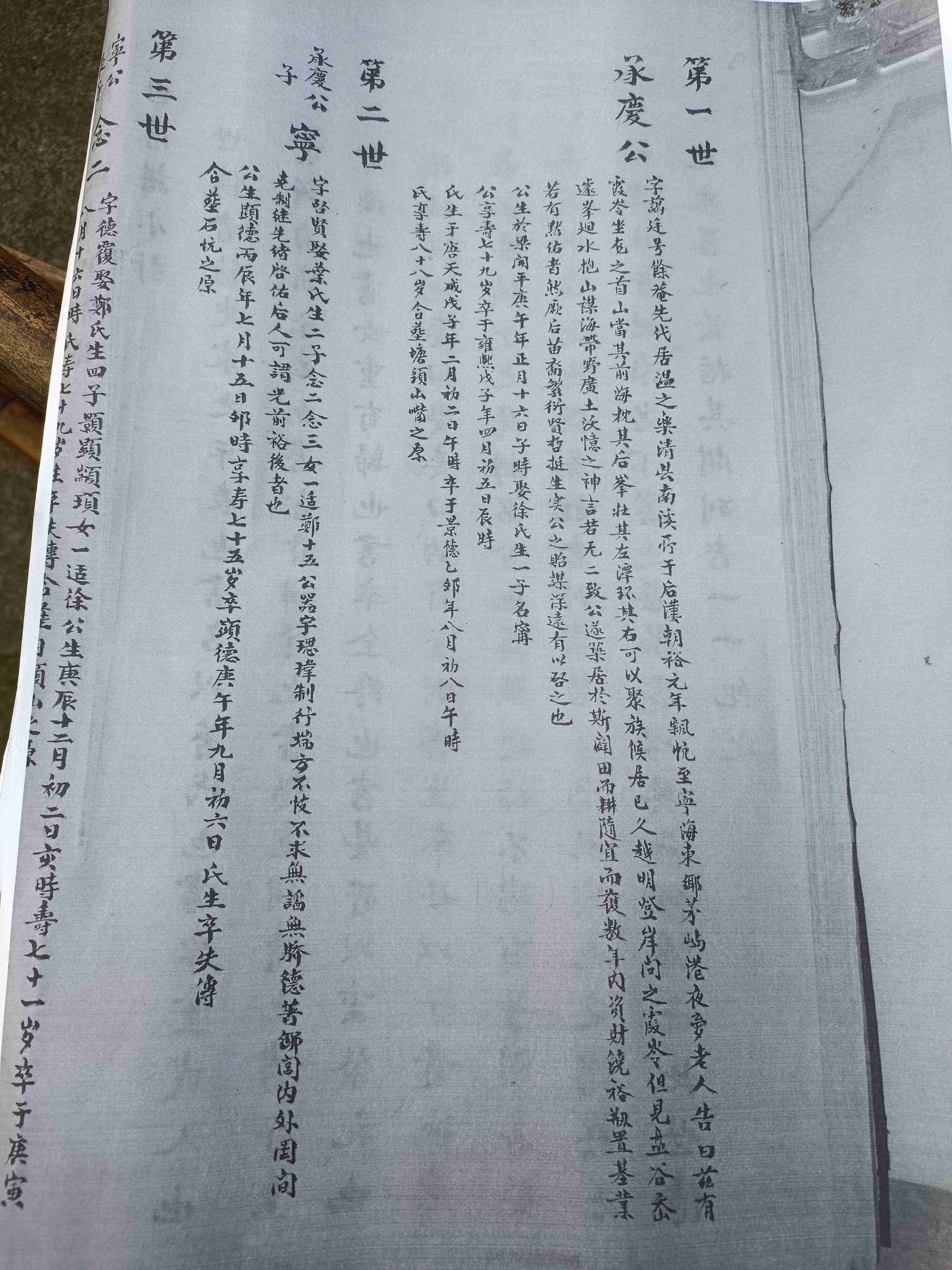 明年族谱(家谱世系图模板)