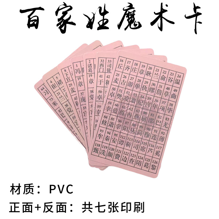 百家姓氏表