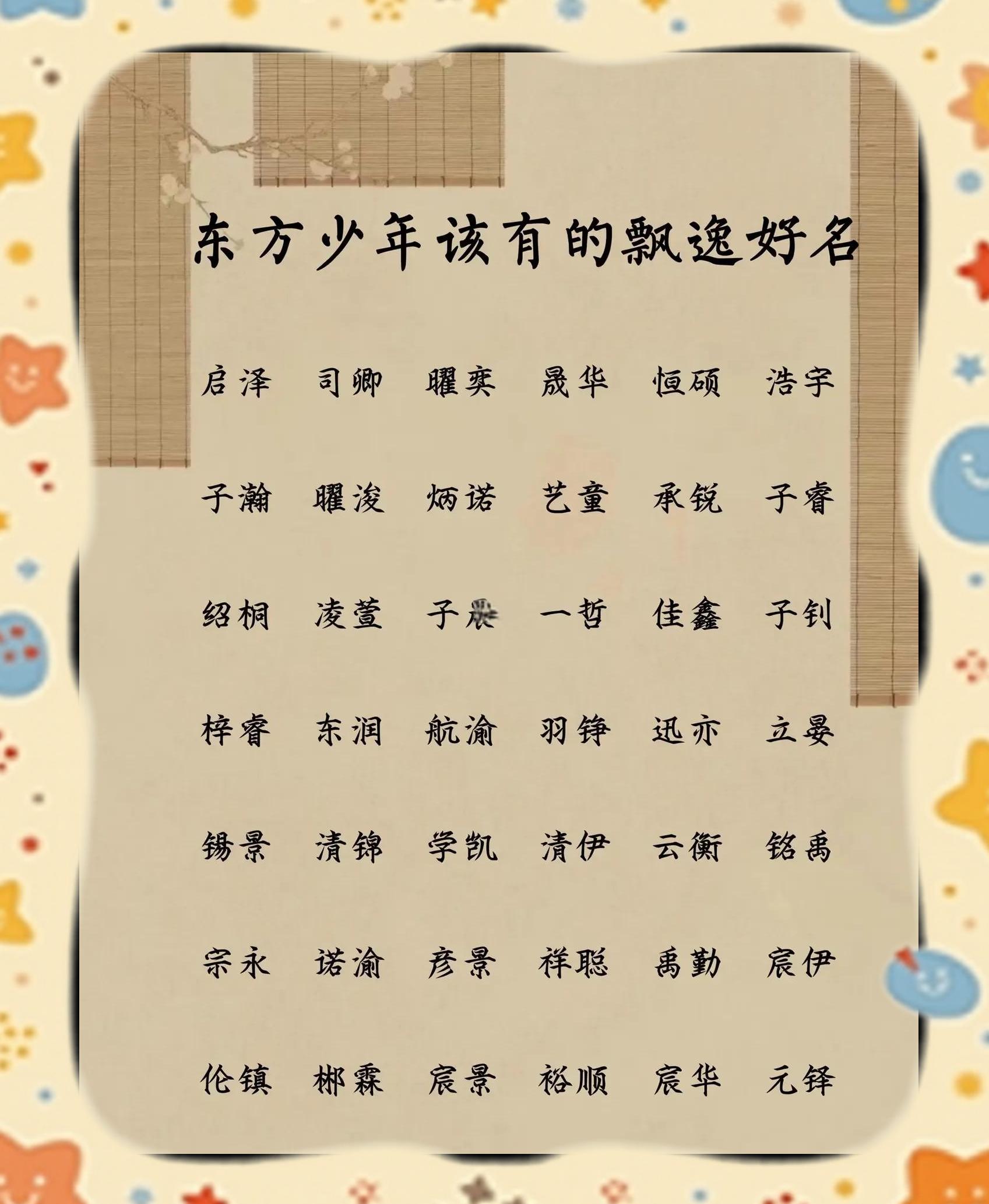少年名字