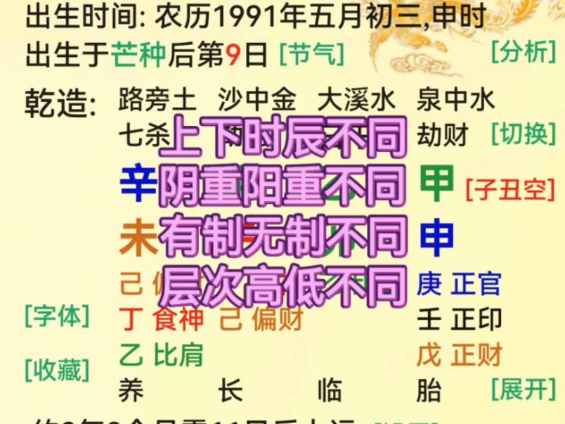 八字命理教学取象方法举例