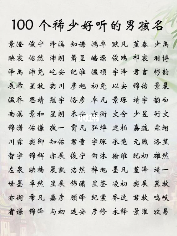 起网名字大全免费男生
