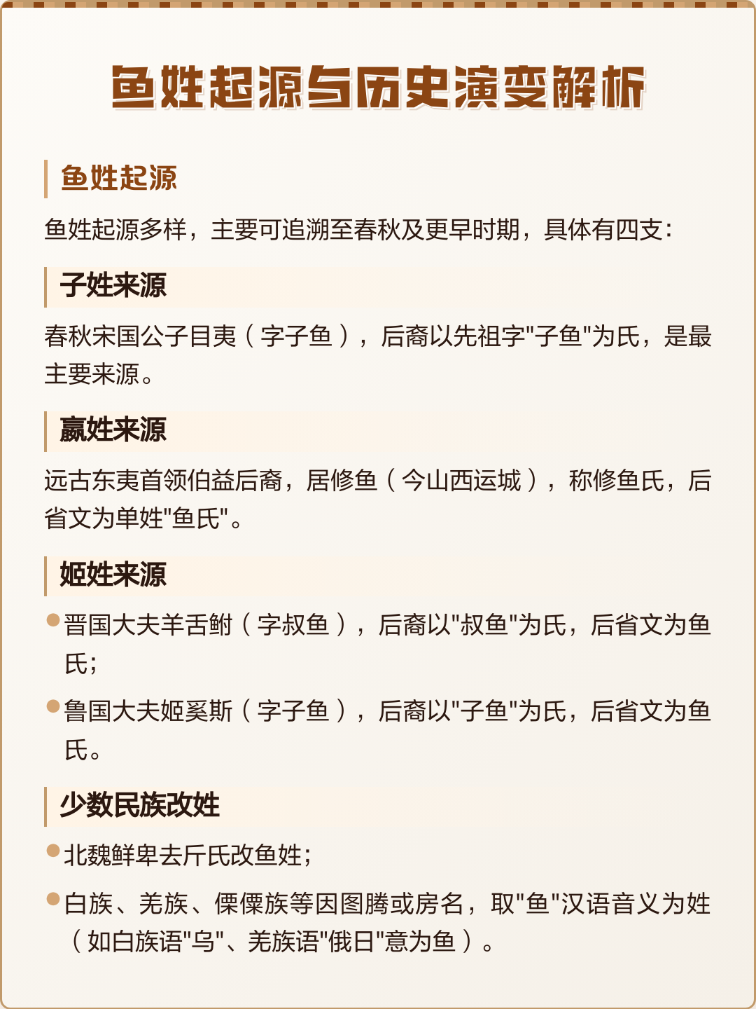 最新姓氏解析