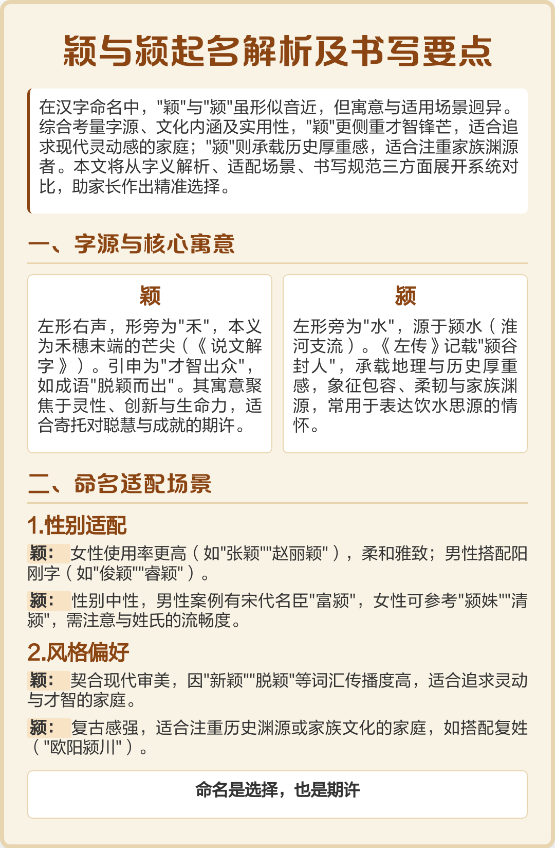 权威起名要点