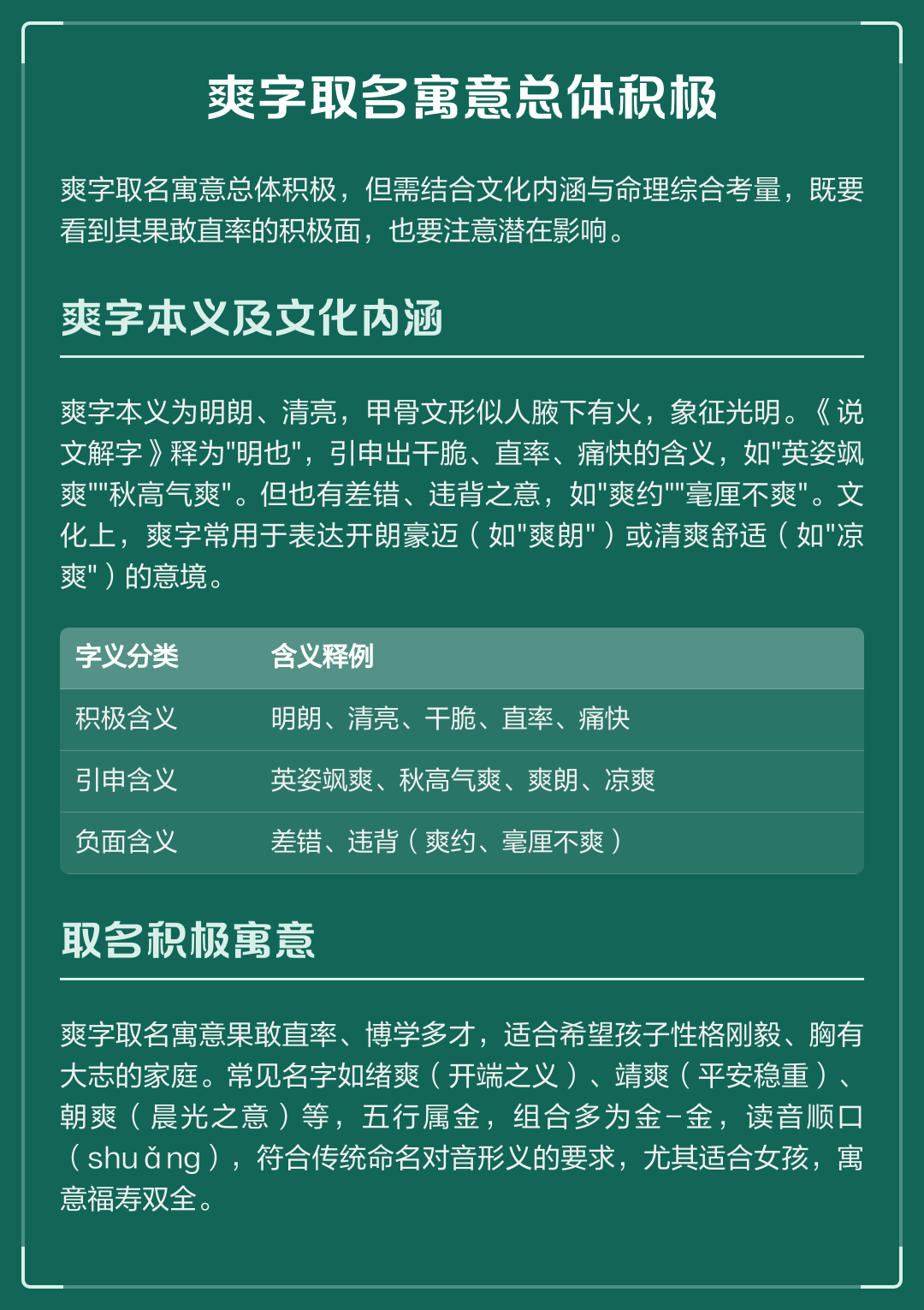取名注意事项