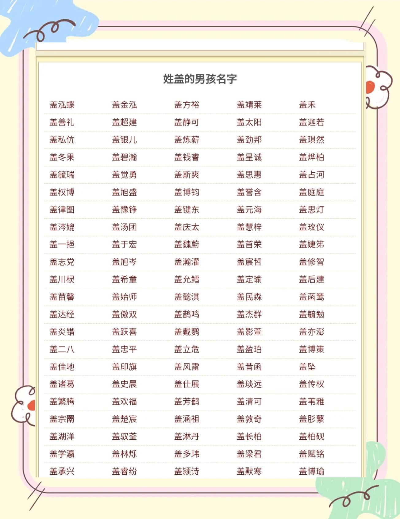 免费测名大全