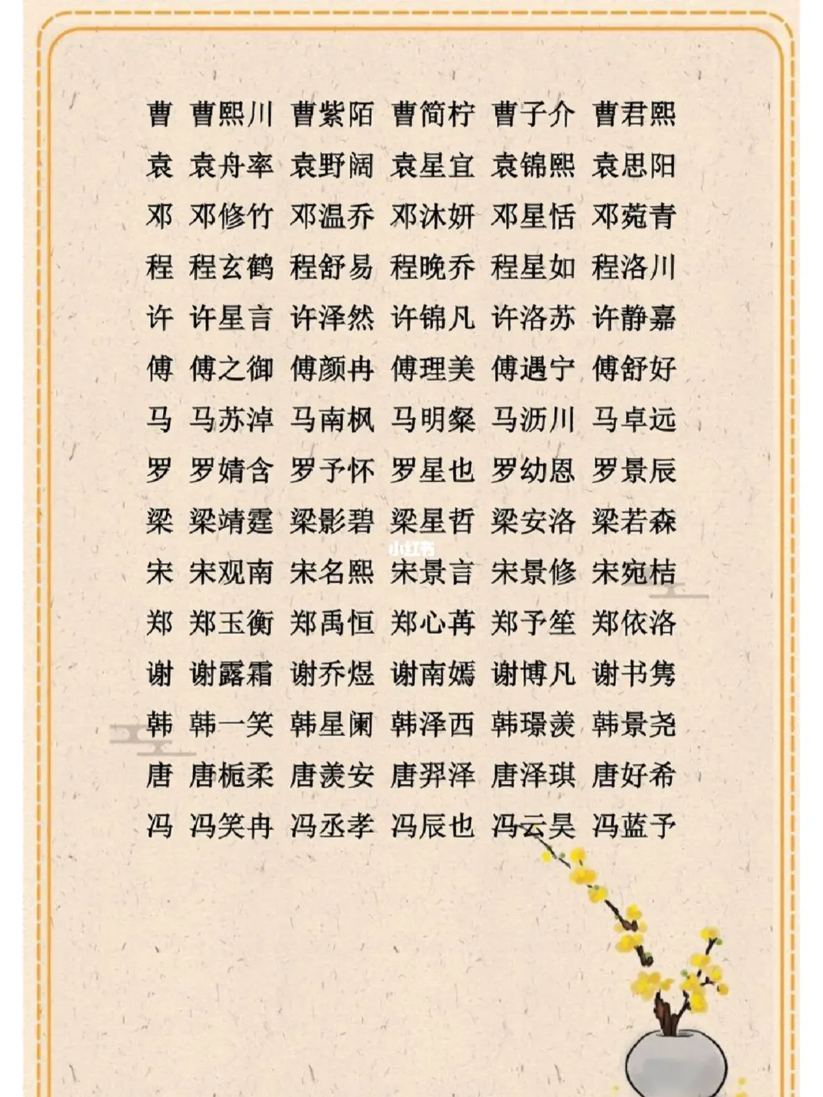 百家姓名字全部大全免费查询