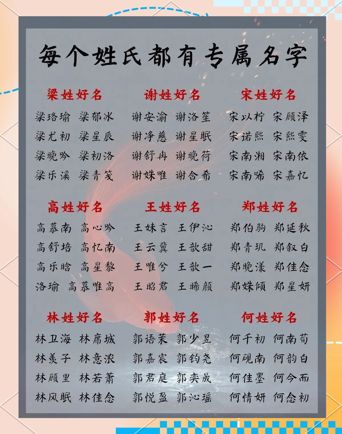 姓氏大全一览表pai