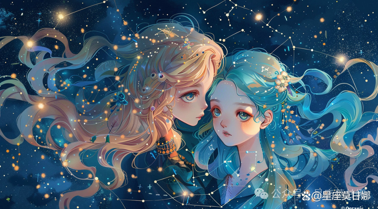 星座运势绘画作品