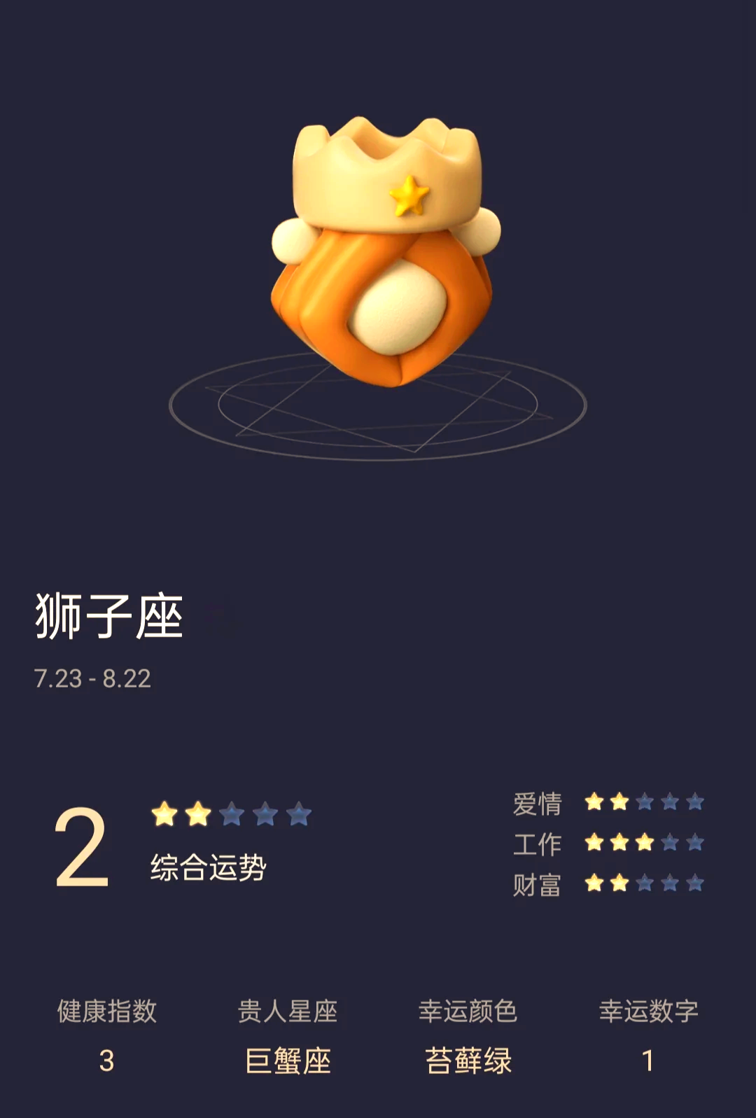 狮子运势明日运势星座