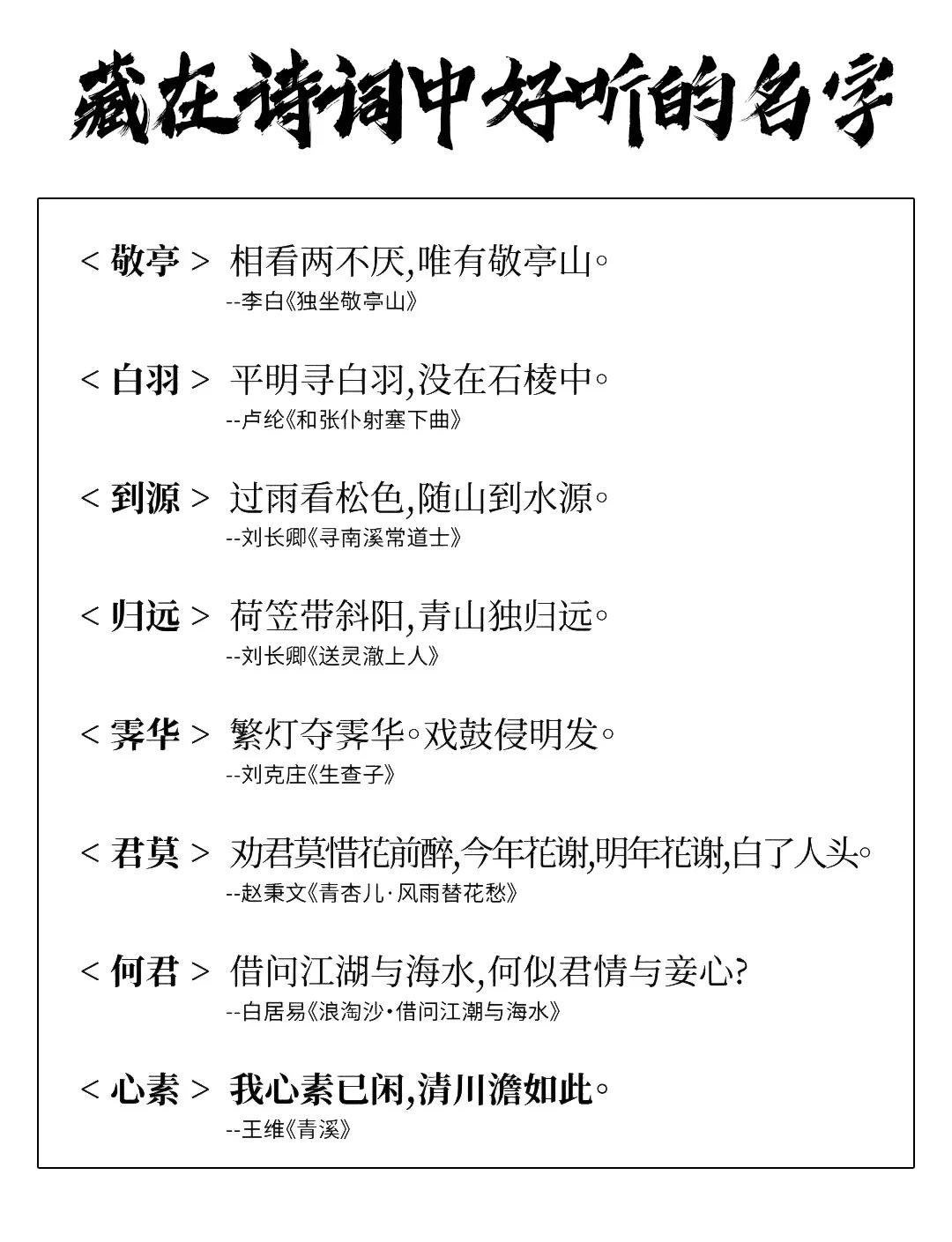 起名诗经