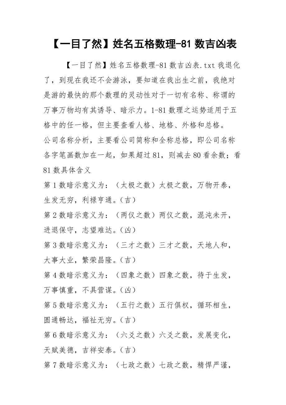 数理姓氏