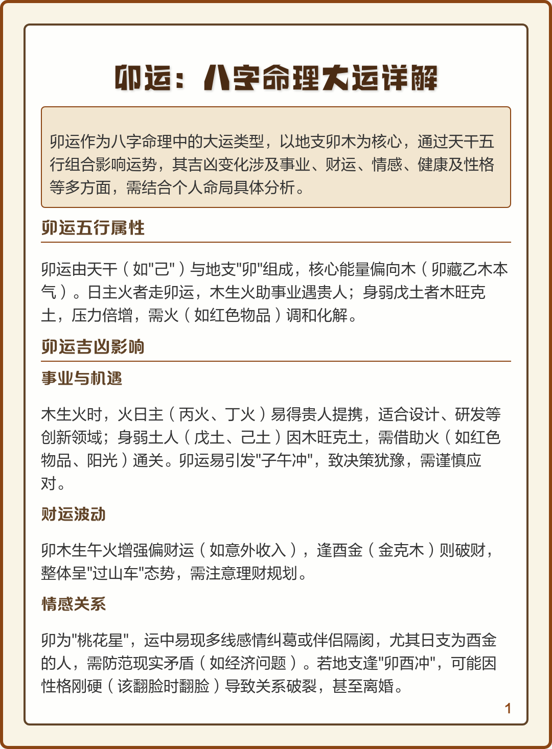 八字命理详解