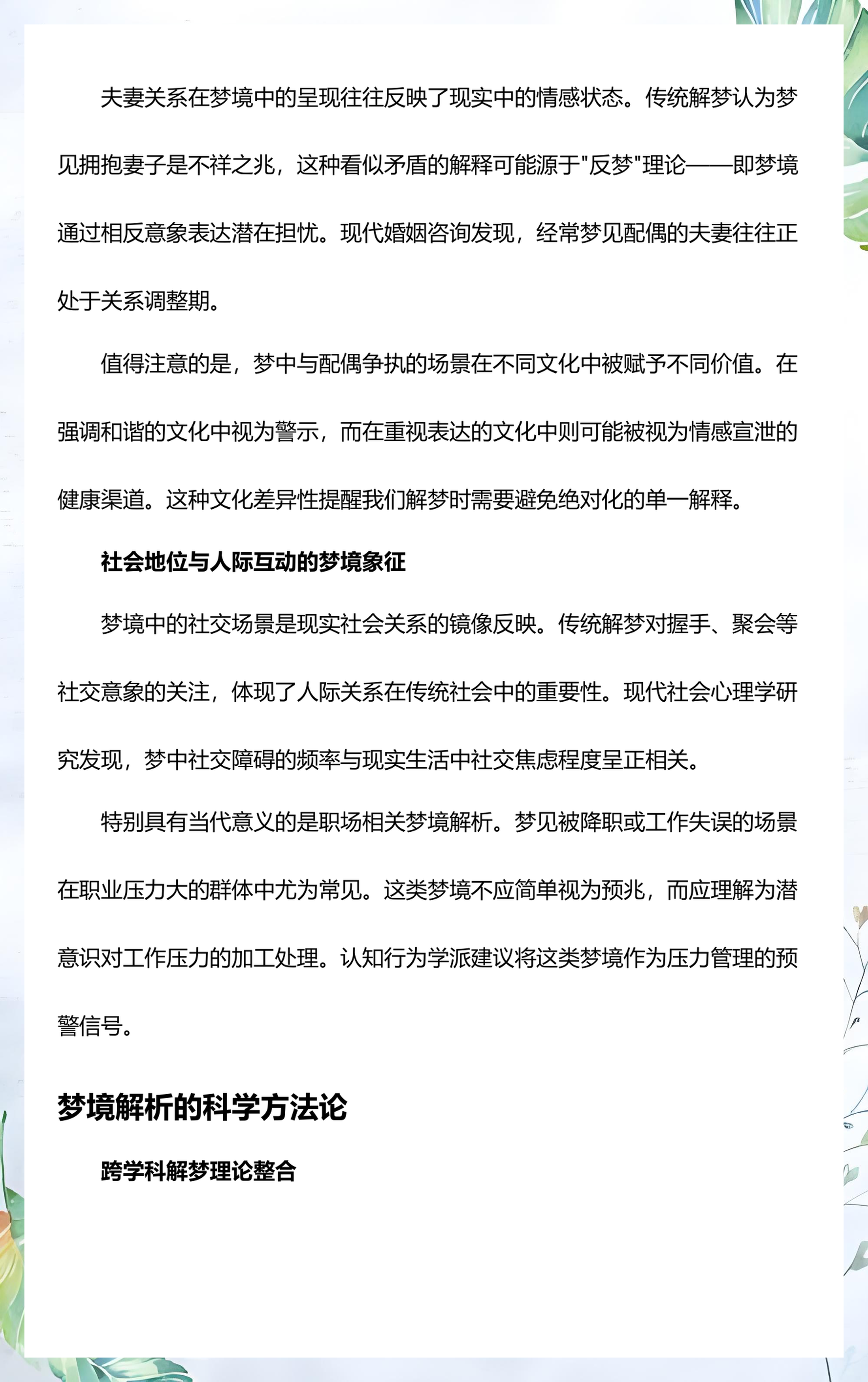 周公解梦全解免费完整版大全