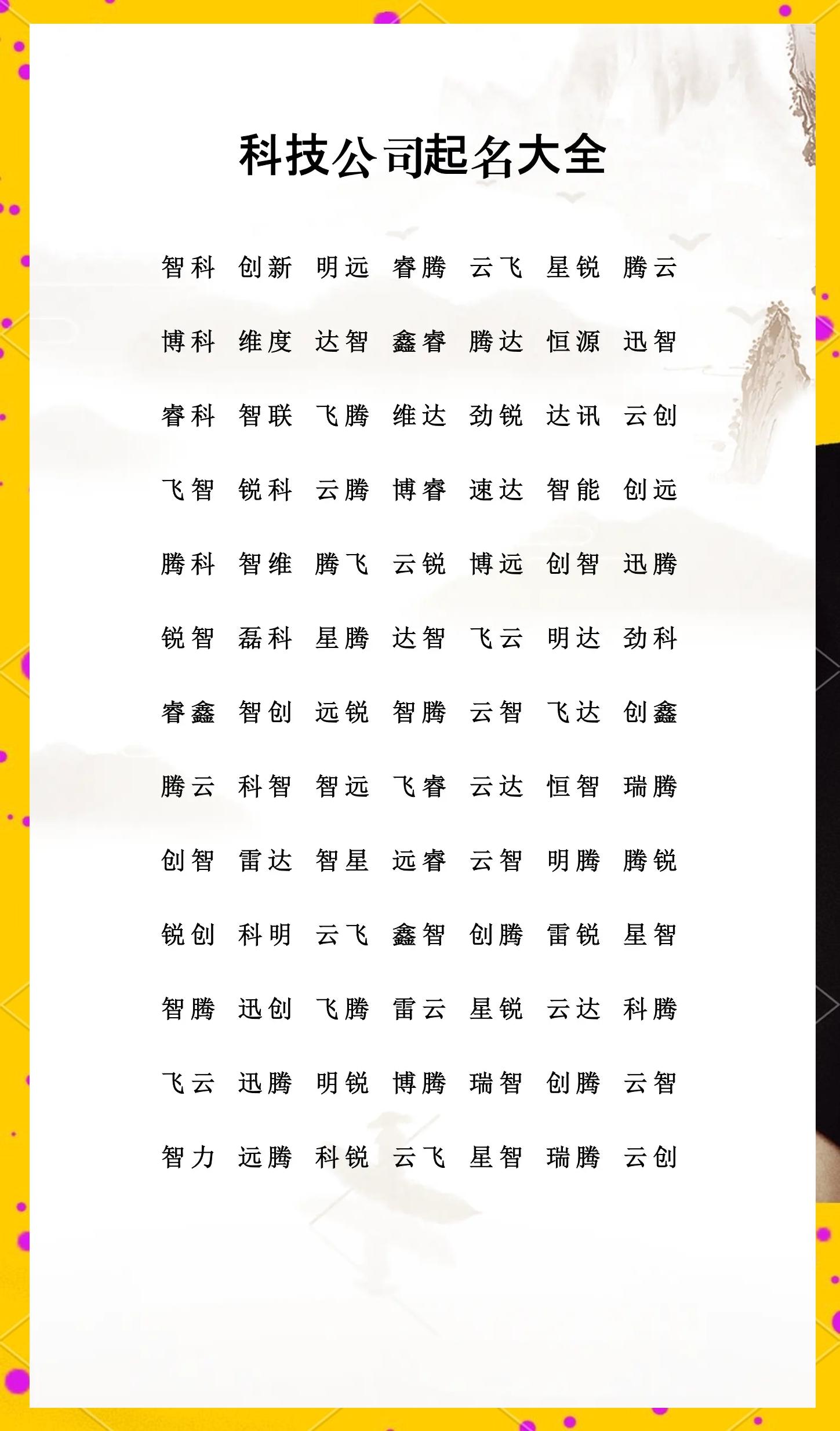 公司起名字大全免费2023