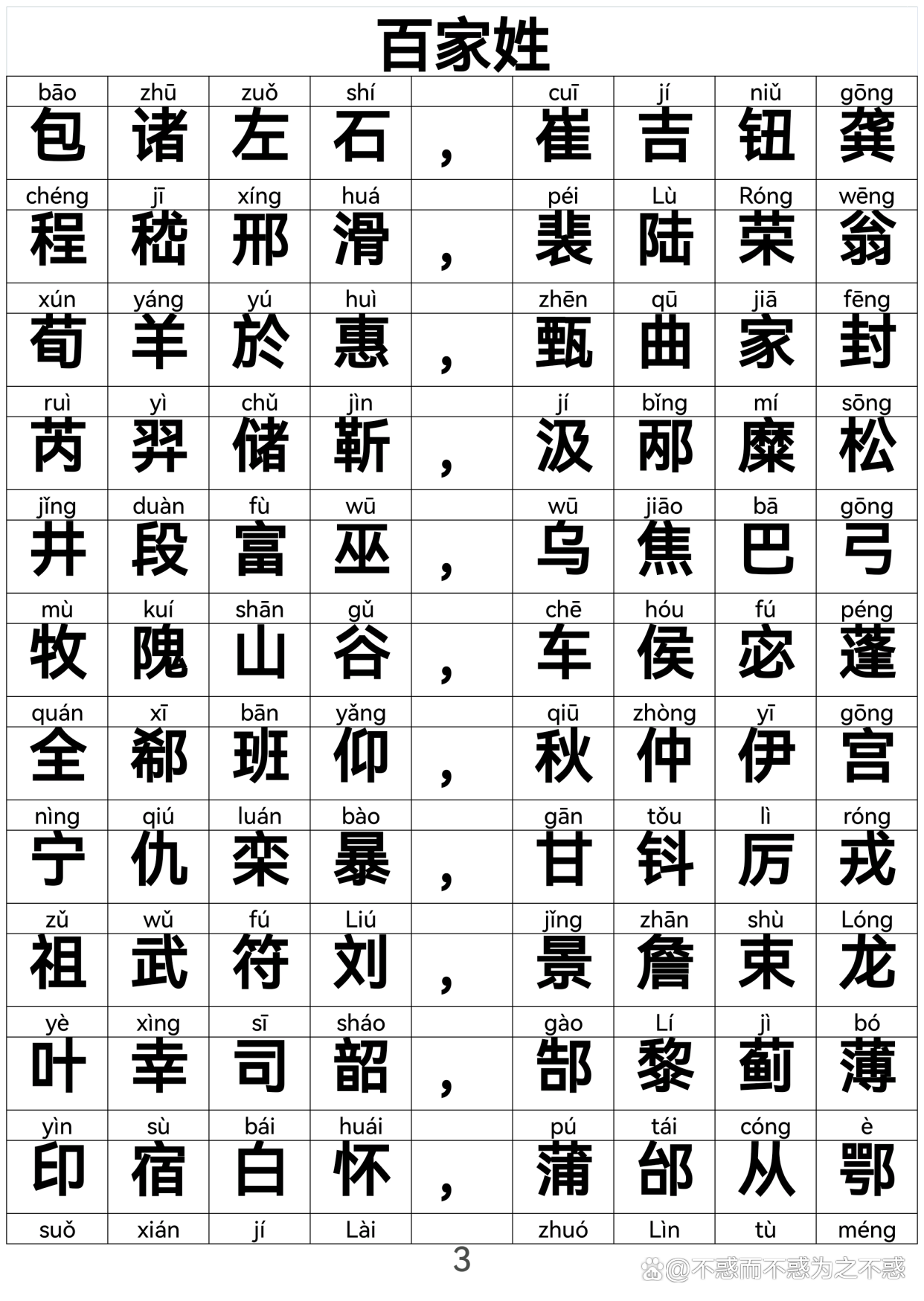 百家姓演唱版