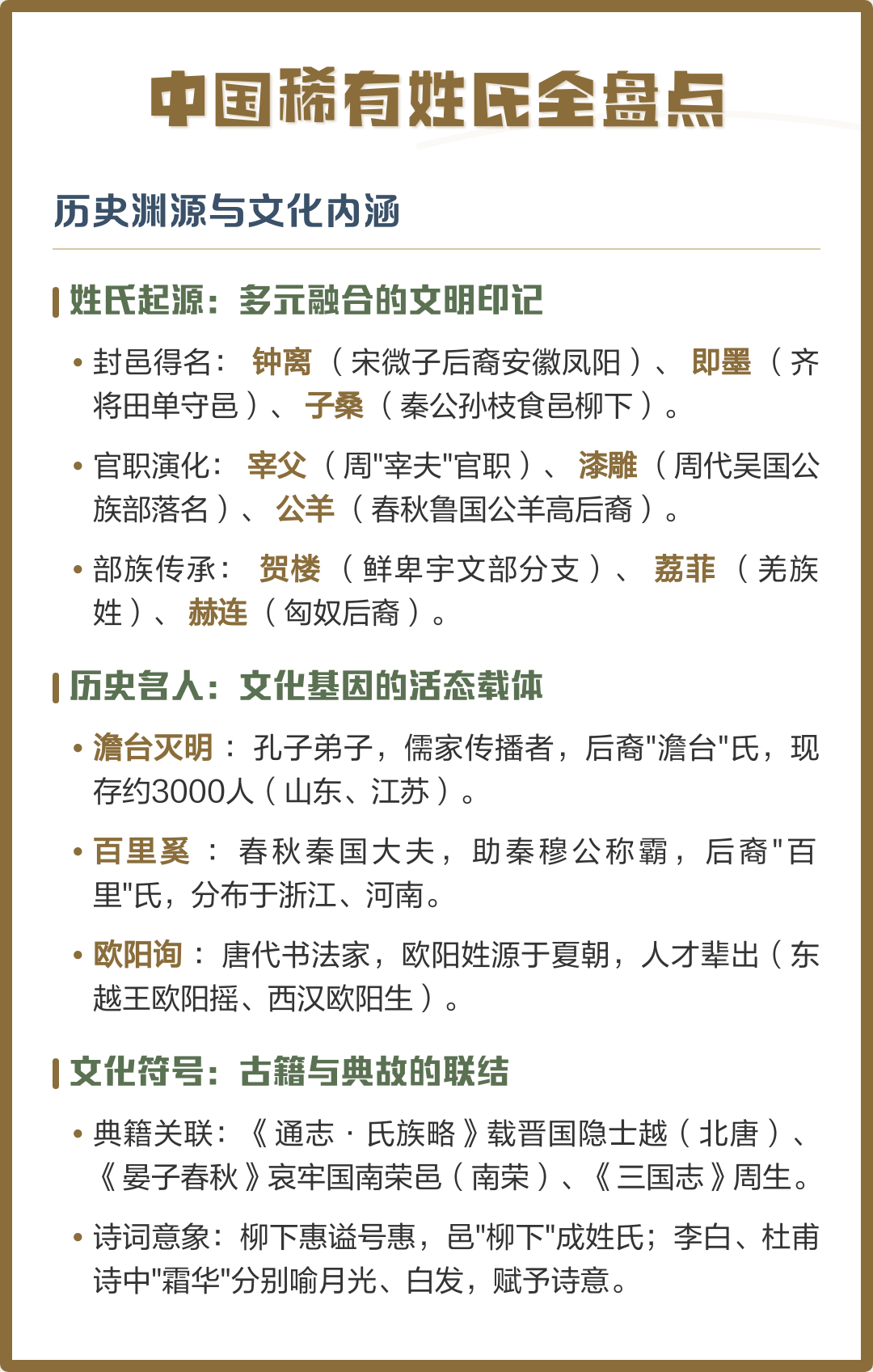 中国全部姓氏大全