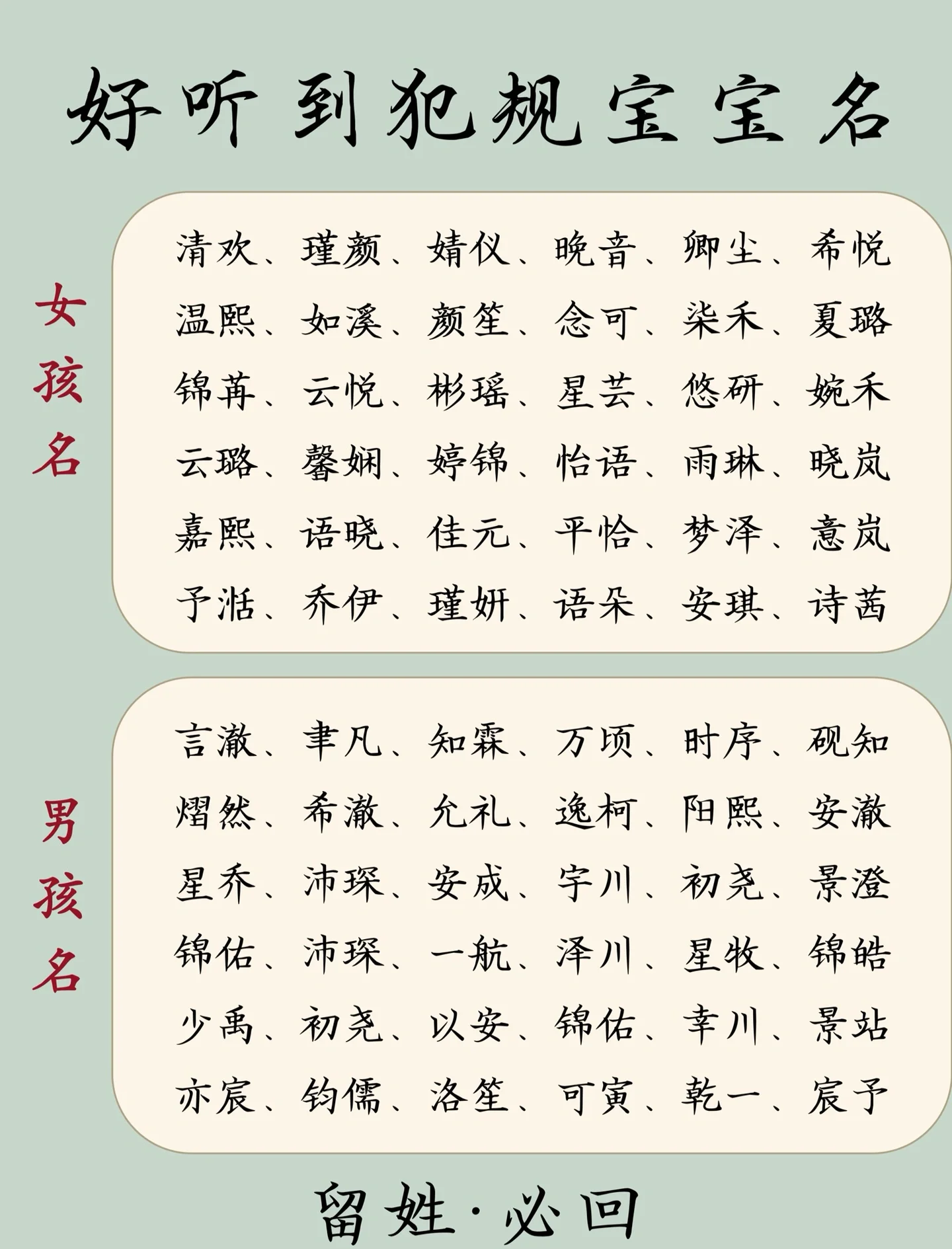 起名字大全男孩