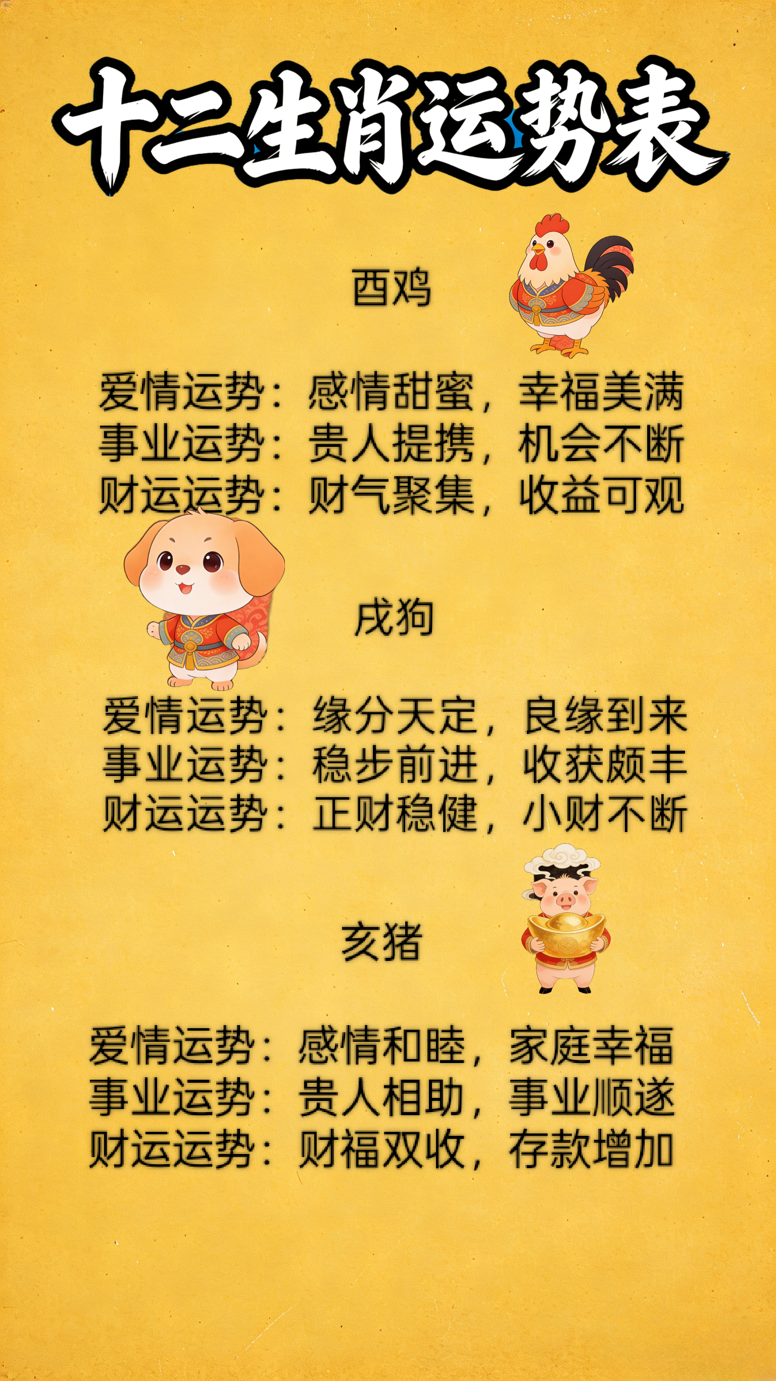 财运属相