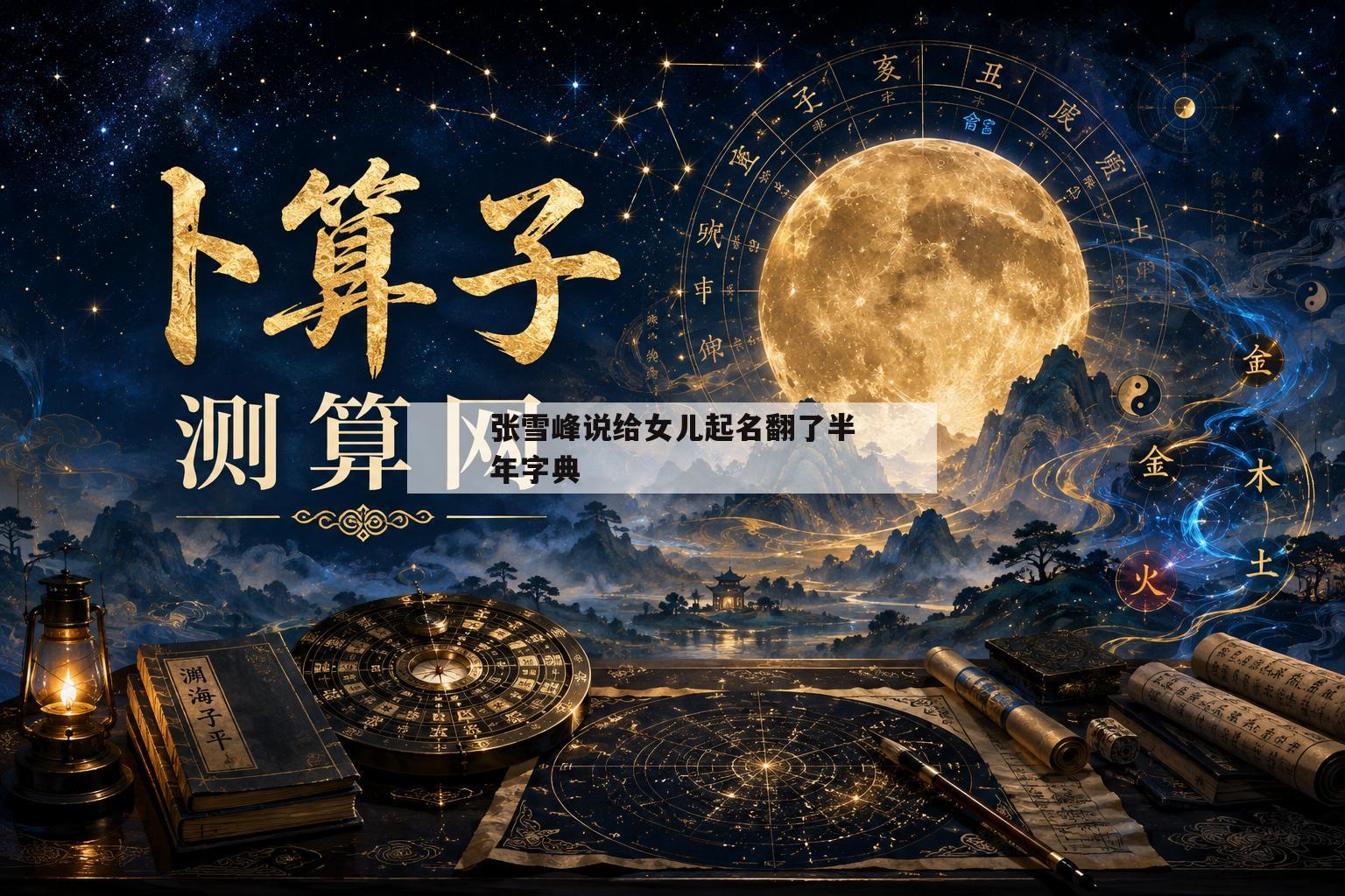 包含张雪峰说给女儿起名翻了半年字典的词条