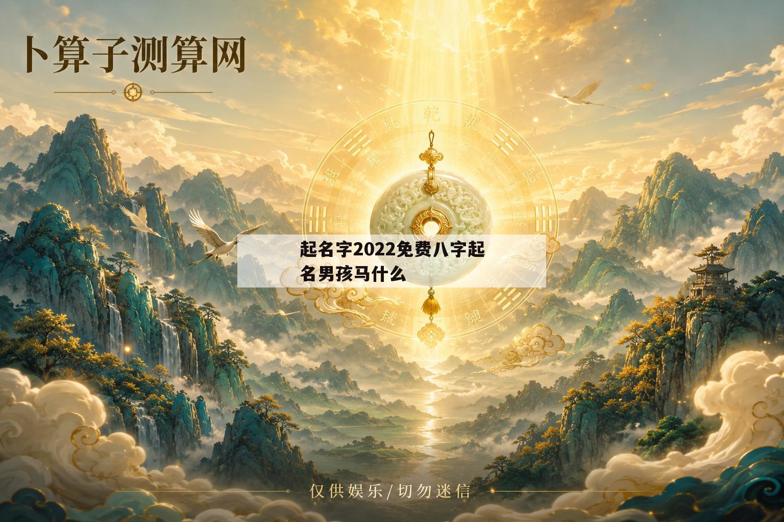 关于起名字2022免费八字起名男孩马什么的信息
